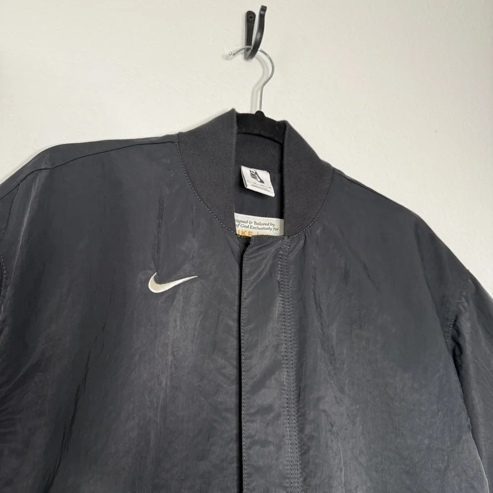 Nike x Fear of God Warm Up Jacket Black Full Zip Mesh Lined NBA Patch XS